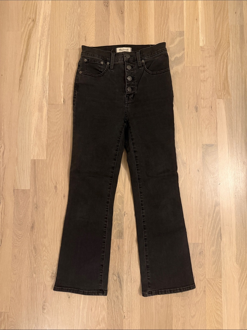 Madewell Cali Demi Boot with Button Fly High Rise